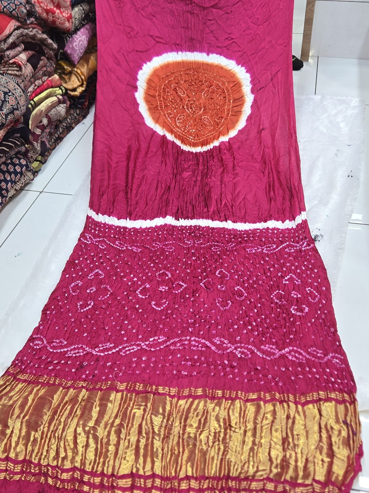 Gaji Silk Multi Colour Kasumba  Saree