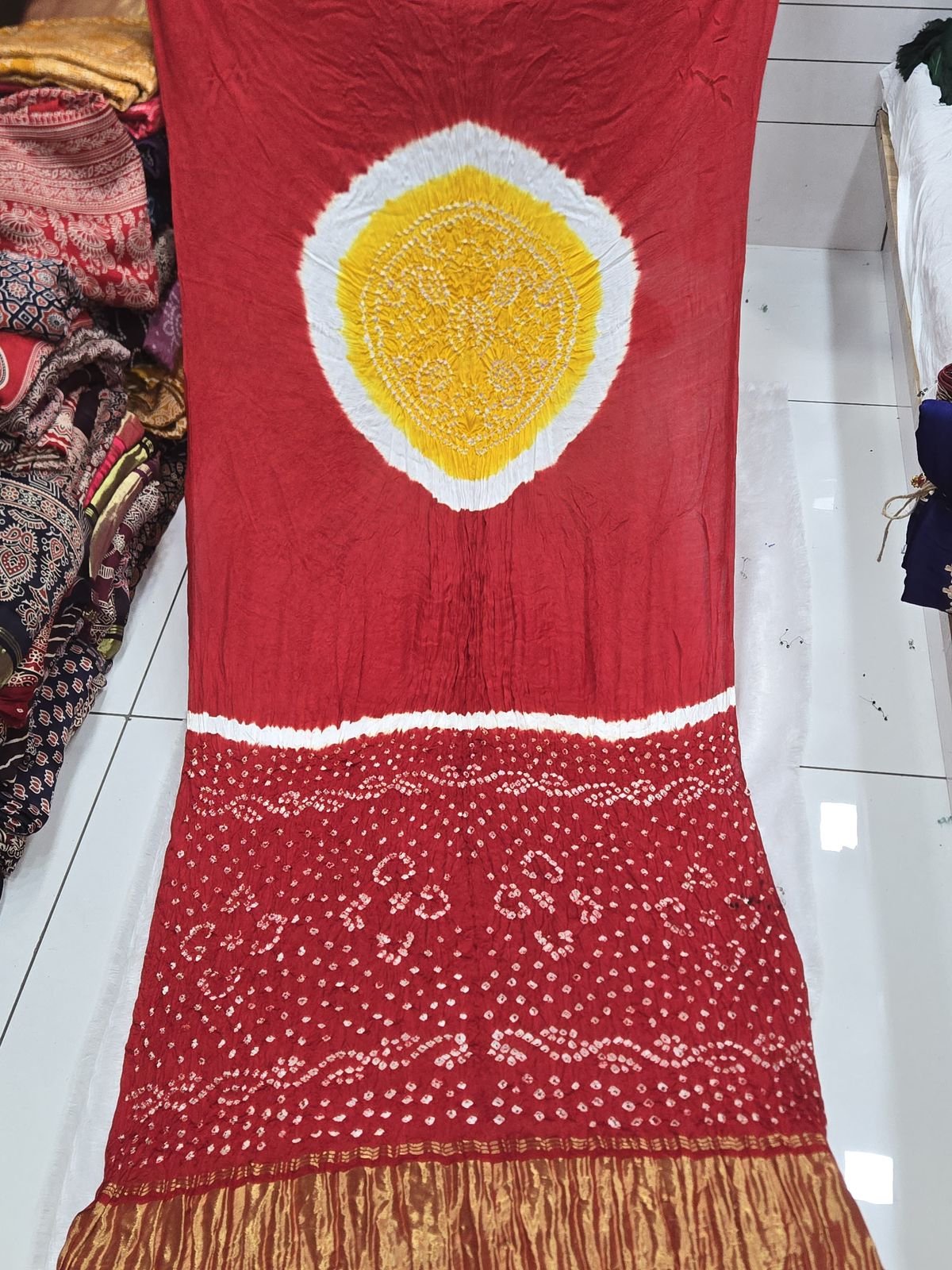 Gaji Silk Multi Colour Kasumba  Saree