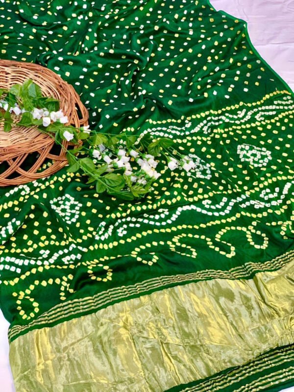 Gaji Silk Ekdana Bandhej Saree
