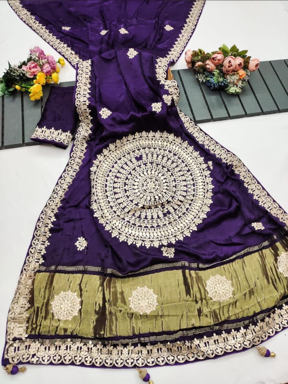 Gaji Silk Rajwadi Gola Gottapati saree