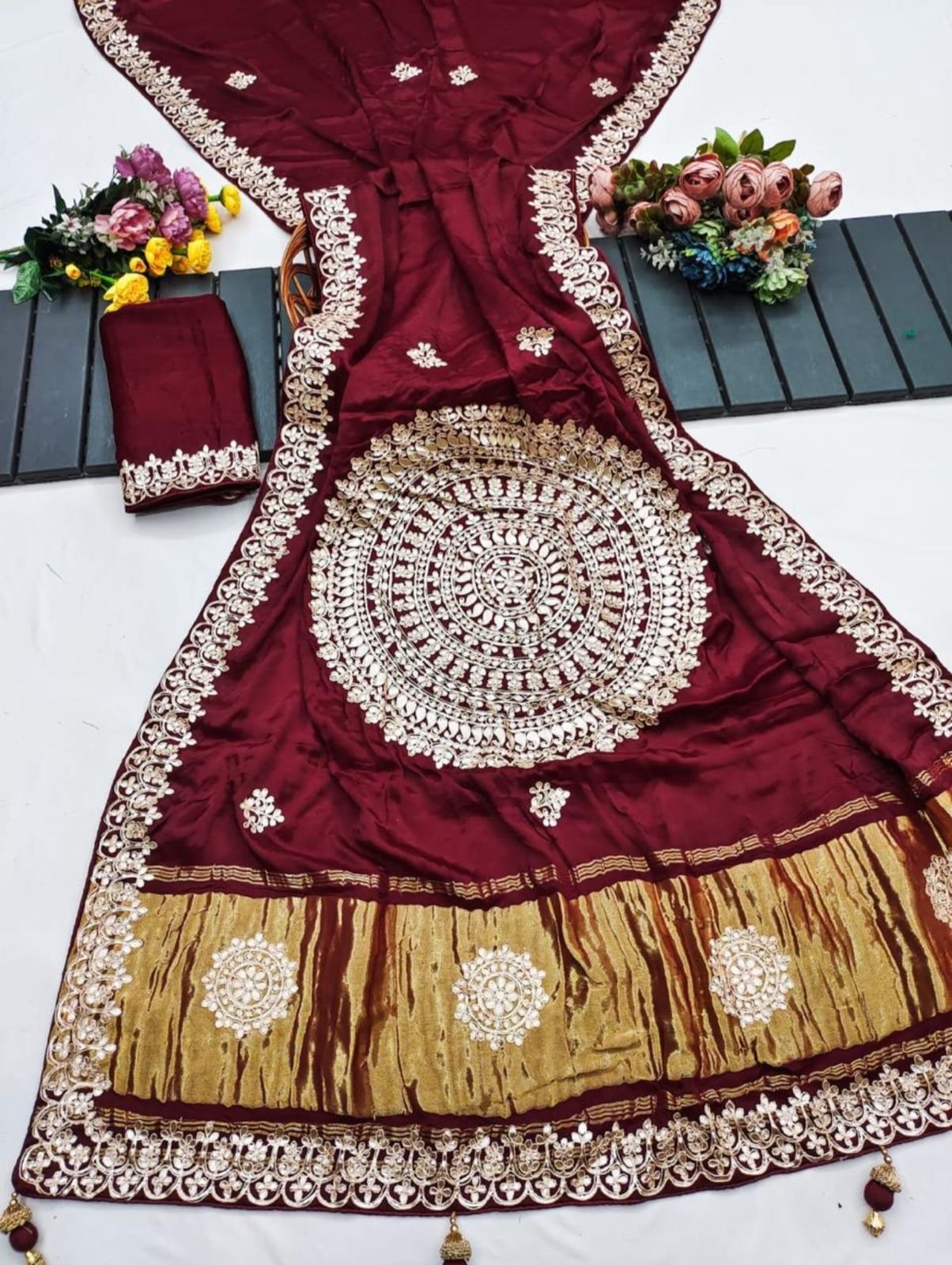 Gaji Silk Rajwadi Gola Gottapati saree