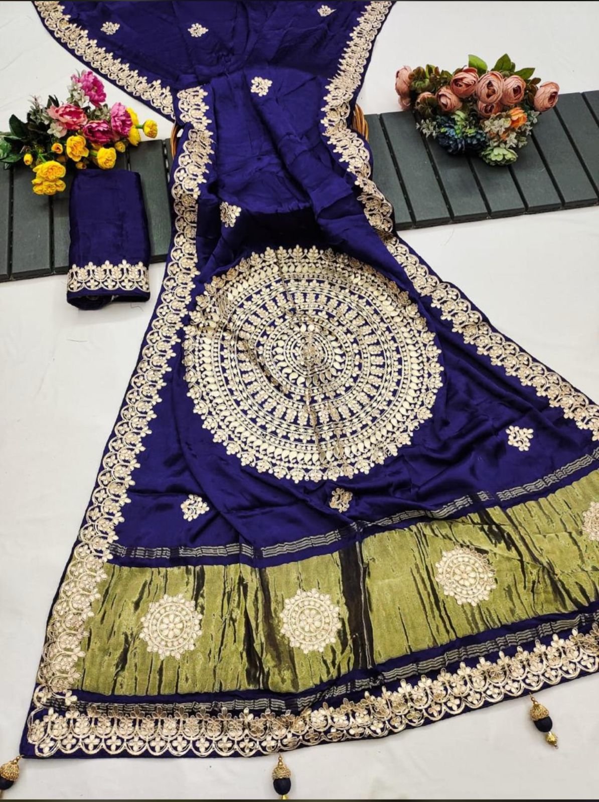 Gaji Silk Rajwadi Gola Gottapati saree